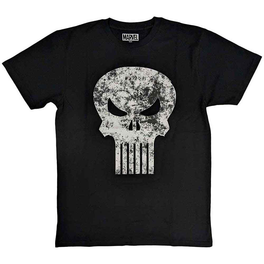 Marvel Comics: Punisher Distressed Logo T-shirt – officielt merchandise