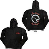Queens Of The Stone Age: Snake Logo Pullover Hoodie (Back Print)
