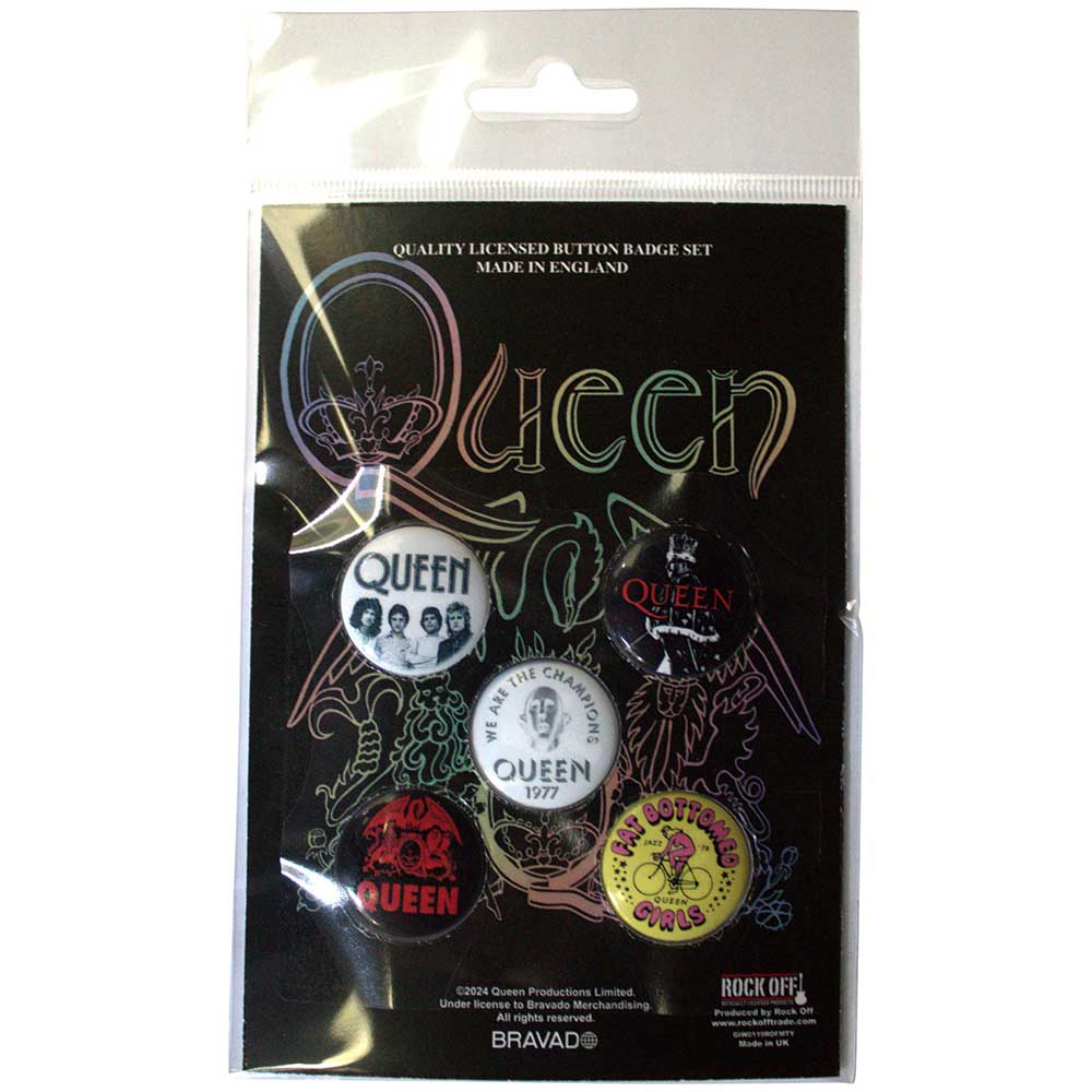 Queen: Fat Bottomed Girls Button Badge Pack