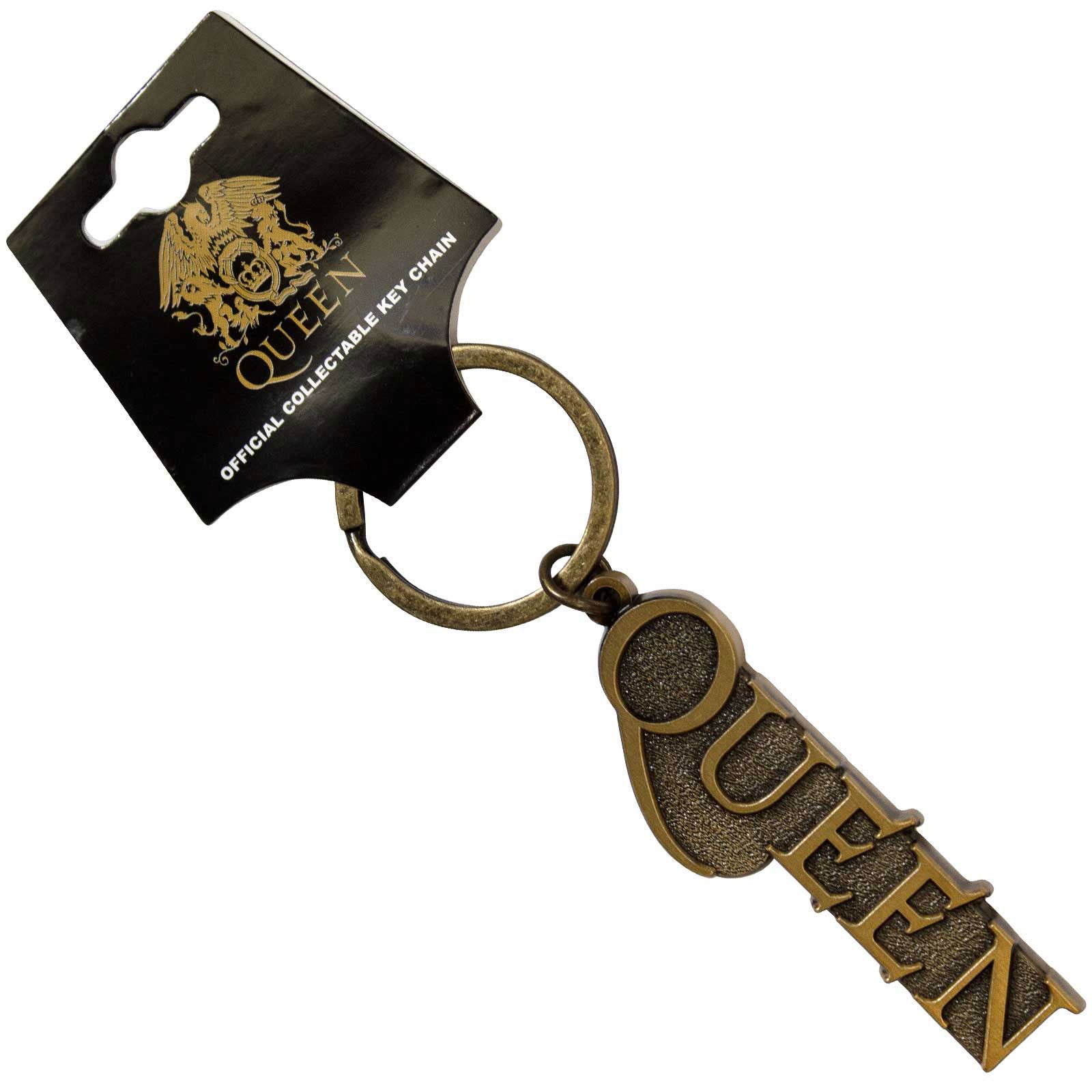 Queen: Gold Logo Keychain