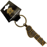 Queen: Gold Logo Keychain