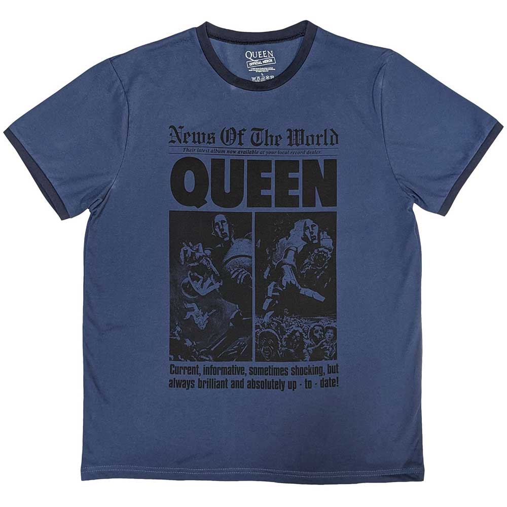 Queen: News of the World 40th Front Page Ringer T-Shirt