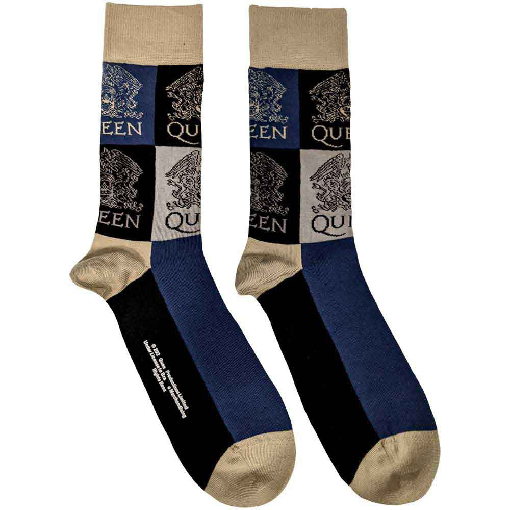 Queen: Crest Blocks Ankle Socks