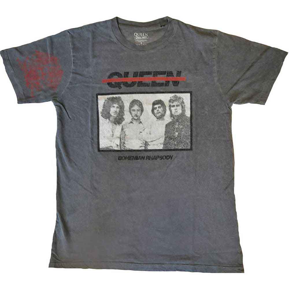Queen: Bo Rhap Photo (Wash Collection) T-shirt – officielt merchandise