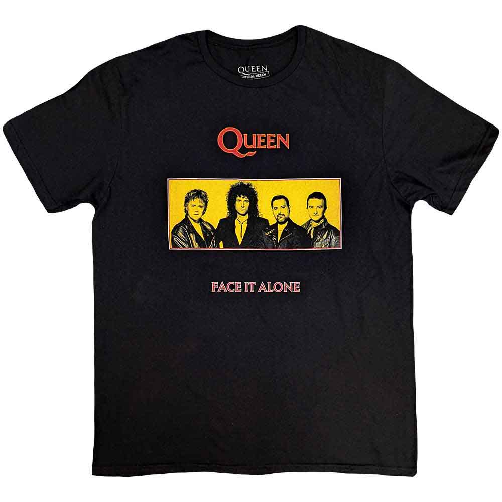 Queen: Face It Alone Panel T-shirt – officielt merchandise
