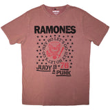 Ramones: Hey Ho Judy Stone Wash T-Shirt (Wash)
