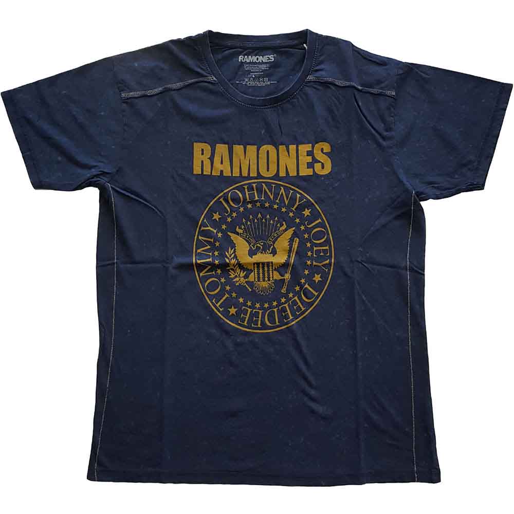 Ramones: Presidential Seal (Navy Blue) (Wash Collection) (LOS) T-shirt – officielt merchandise
