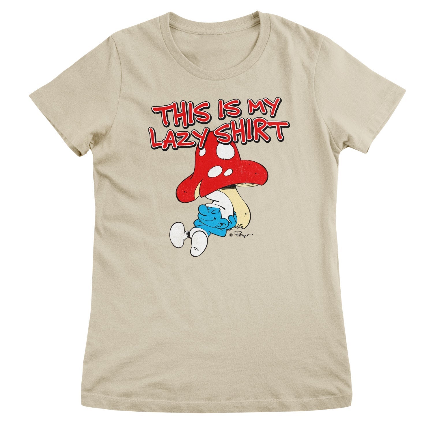 The Smurfs - This Is My Lazy Shirt Girly Tee
