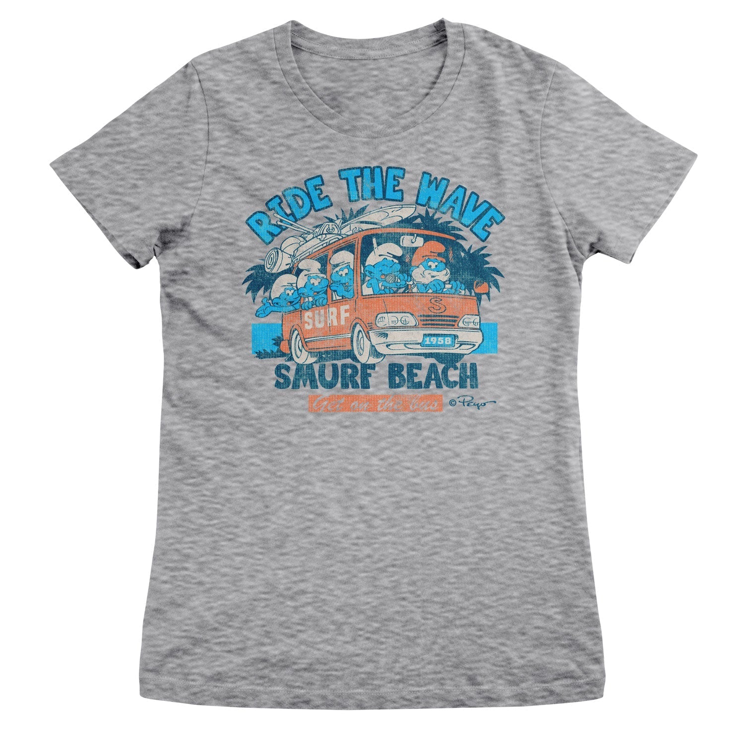 Ride The Wave - Smurf Beach Girly Tee