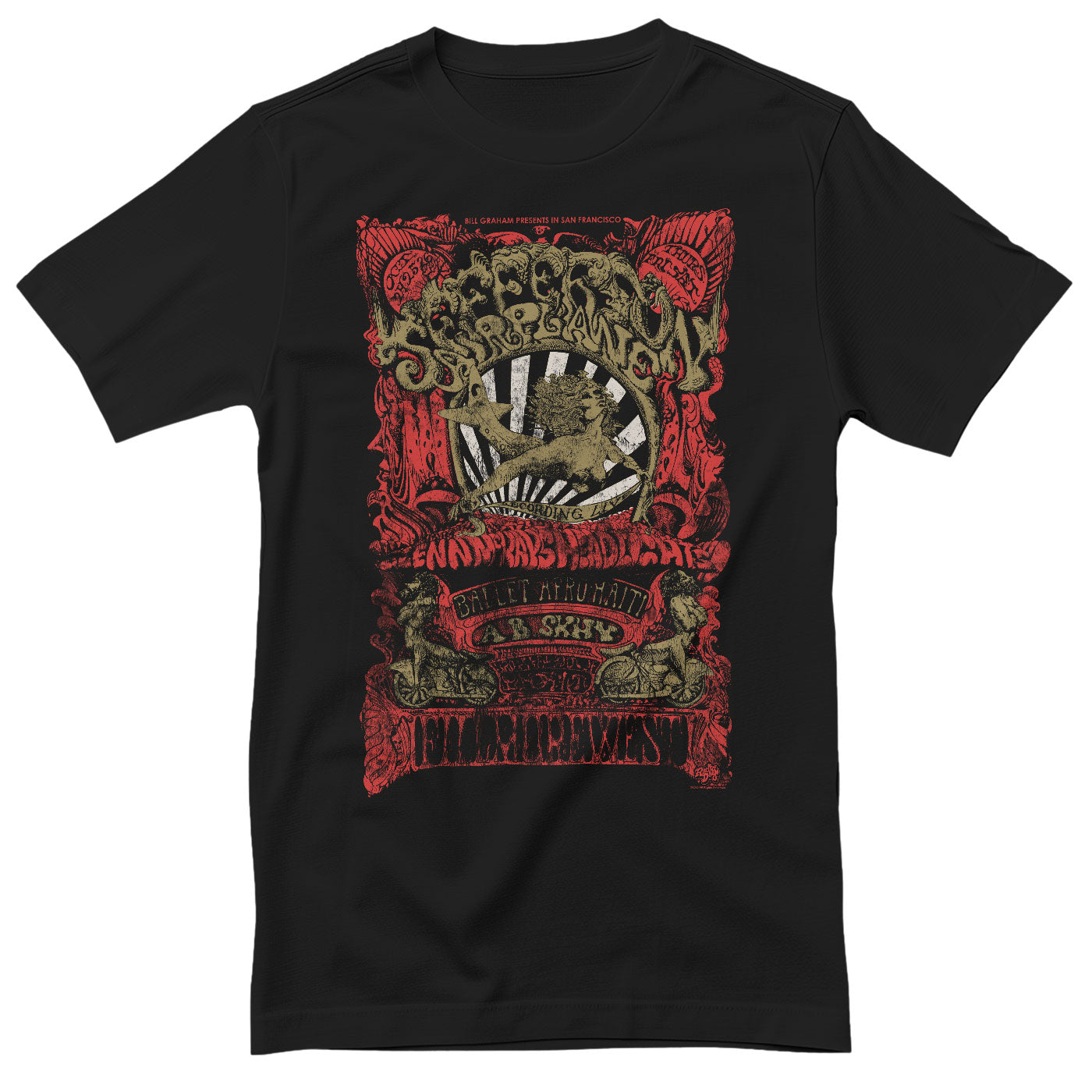 Jefferson Airplane In San Fransisco Poster T-Shirt T-Shirt fra MerchHub.dk