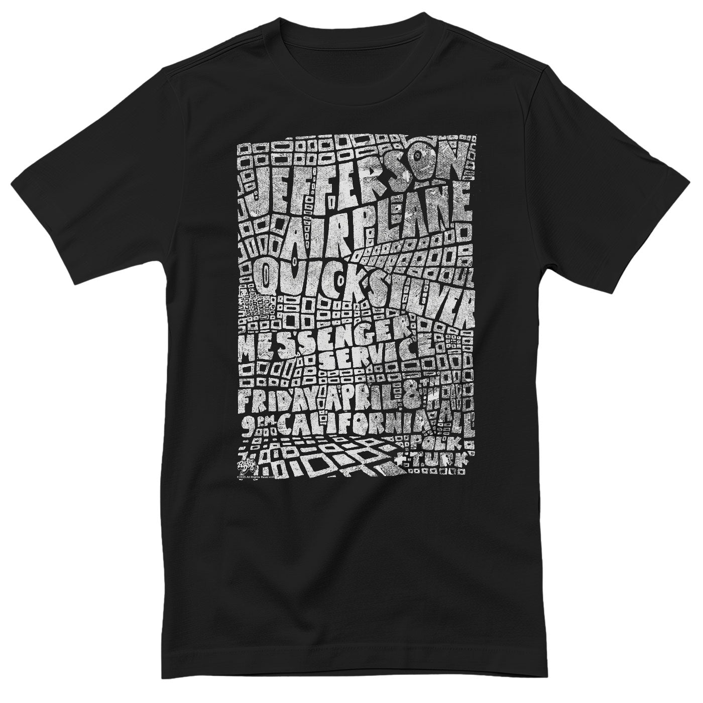 Jefferson Airplane Quicksilver Messenger Service T-Shirt T-Shirt fra MerchHub.dk