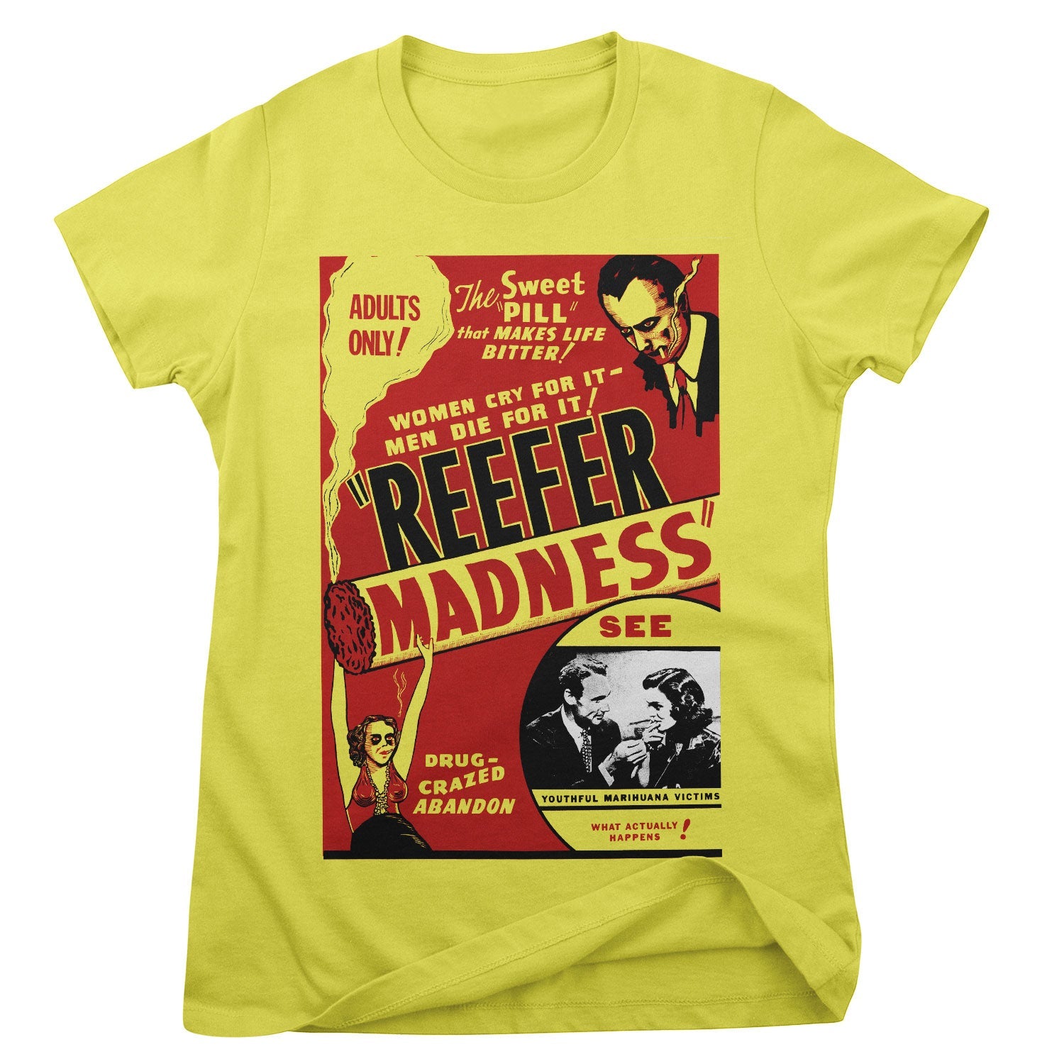 Reefer Madness Vintage Poster Girly Tee Girly Tee fra Art & Designs