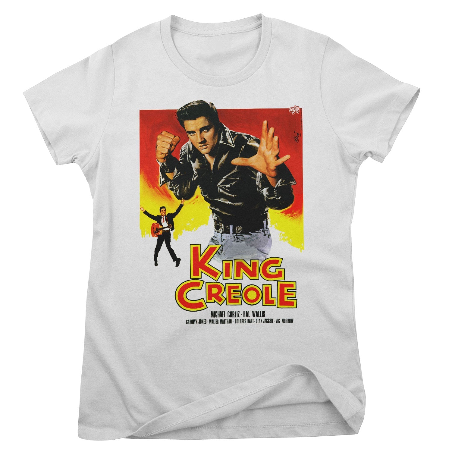 King Creole Retro Movie Poster Girly Tee Girly Tee fra Elvis Presley