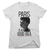 Audrey Hepburn - Paris Is Always A Good Idea Girly Tee Girly Tee fra Art & Designs