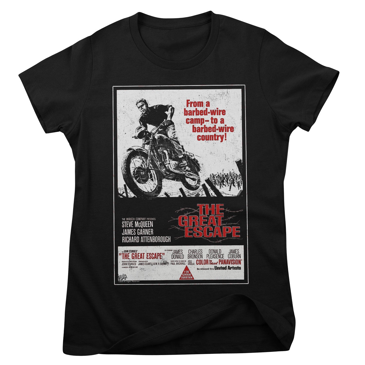 The Great Escape Movie Poster Girly Tee Girly Tee fra MerchHub.dk