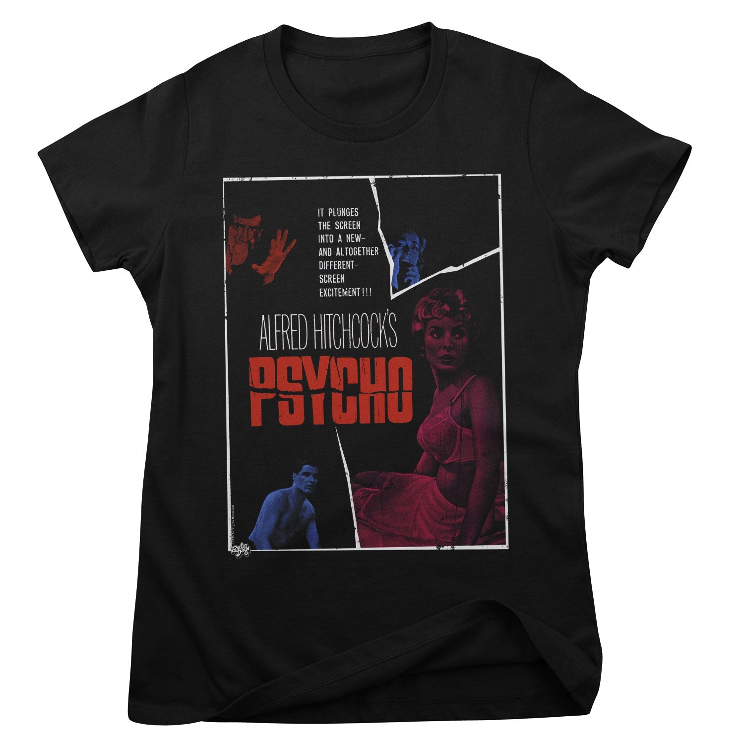 Alfred Hitchcock's PSYCHO Movie Poster Girly Tee Girly Tee fra Skräck