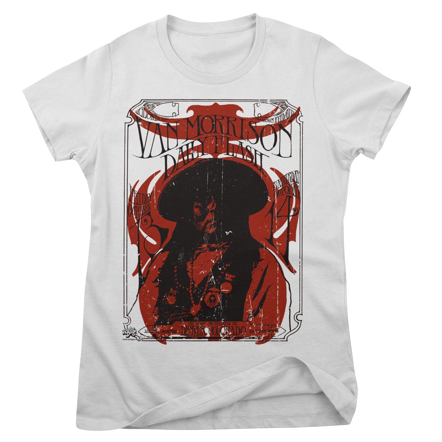 Van Morrison - Daily Flash Poster Girly Tee Girly Tee fra MerchHub.dk