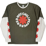 Red Hot Chili Peppers: Classic Asterisk (Green & White) (Sleeve Print) Long Sleeve – officielt merchandise