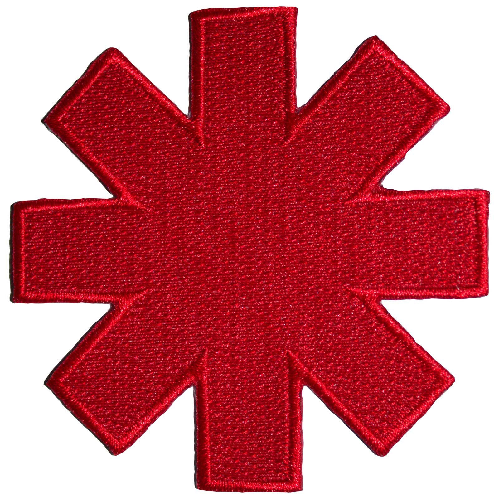 Red Hot Chili Peppers: Asterisk Cut-Out Red Border Standard Patch