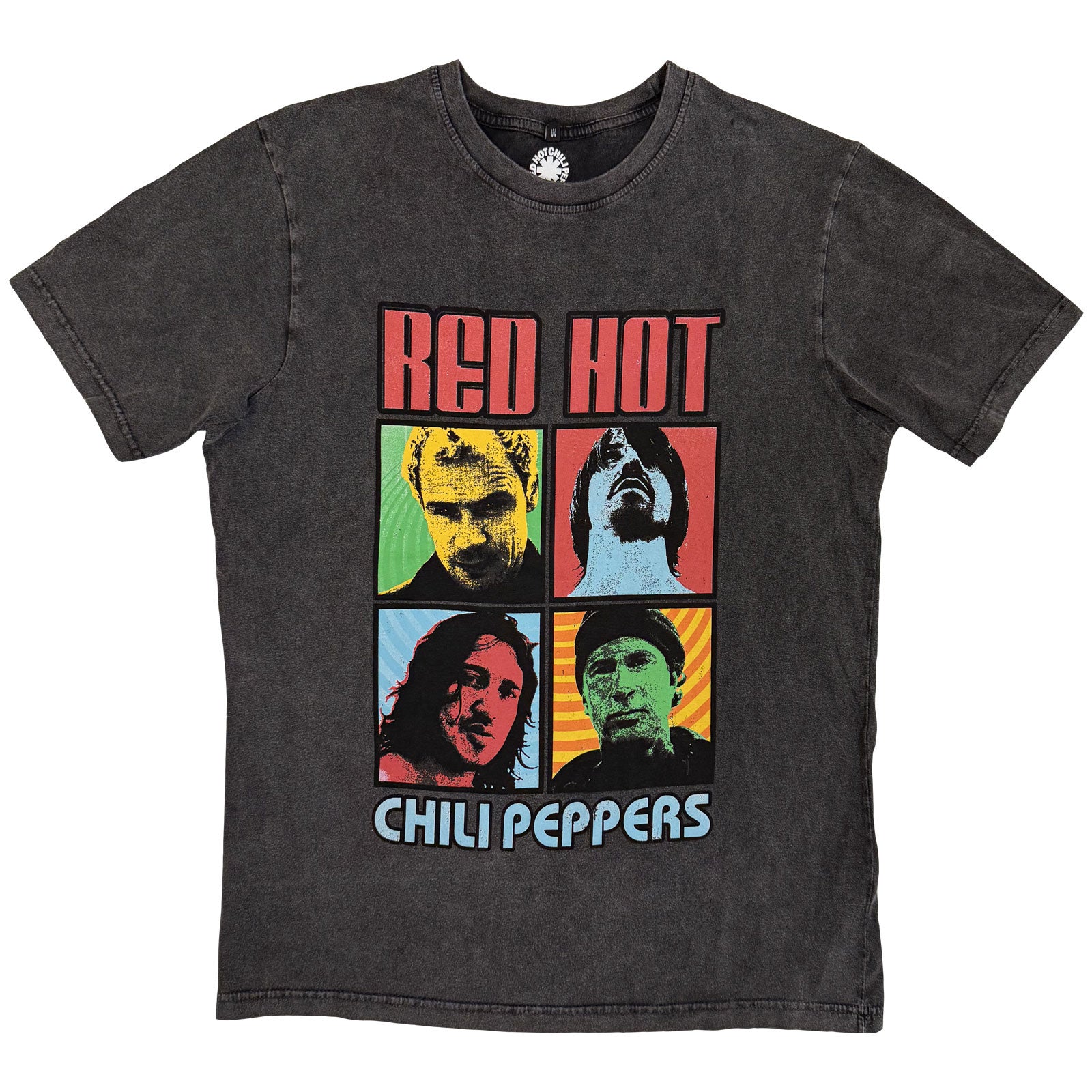 Red Hot Chili Peppers: Portrait Photos Stone Wash T-Shirt (Wash)