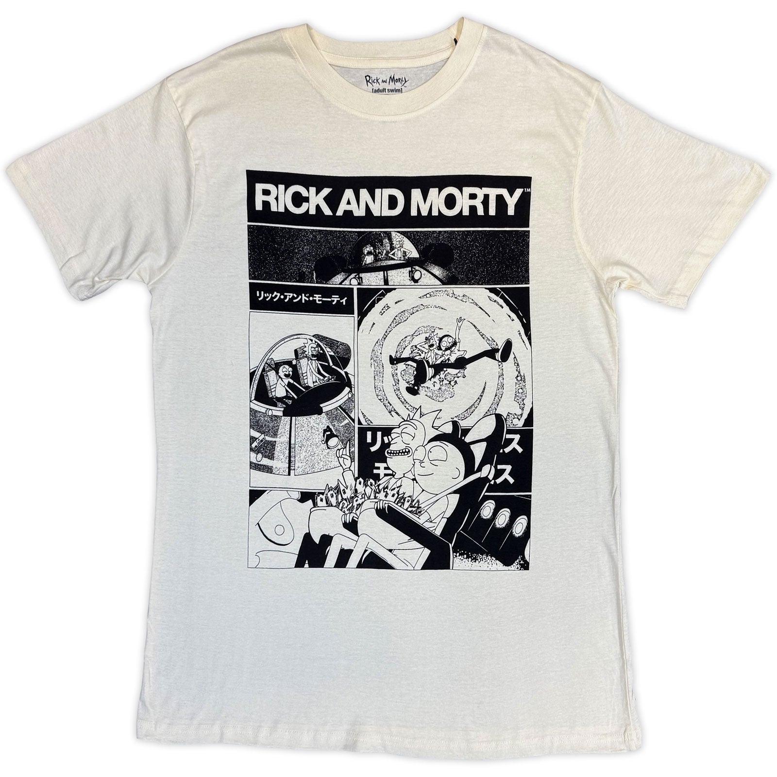 Rick & Morty: Black And White Collage T-Shirt