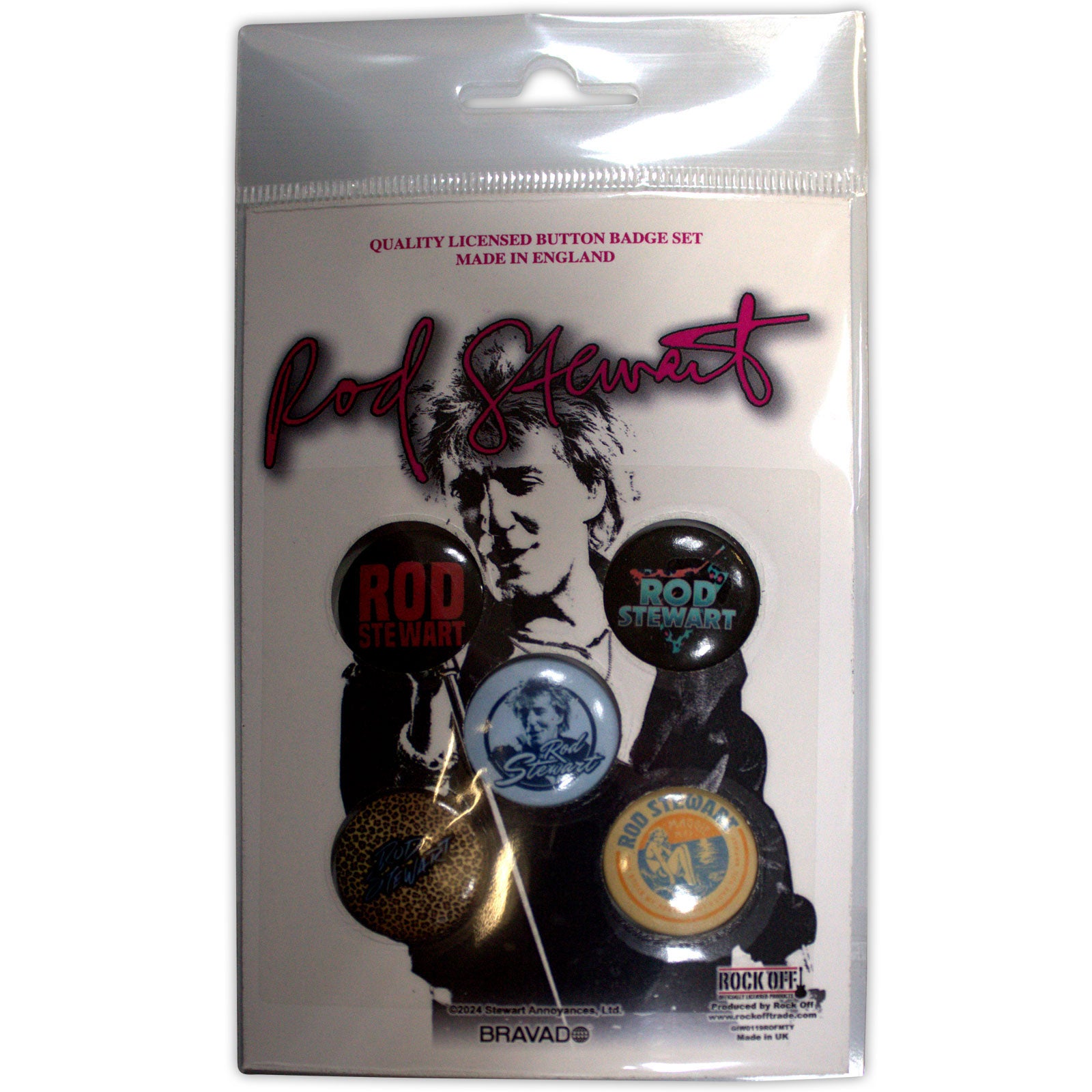 Rod Stewart: Logos Button Badge Pack