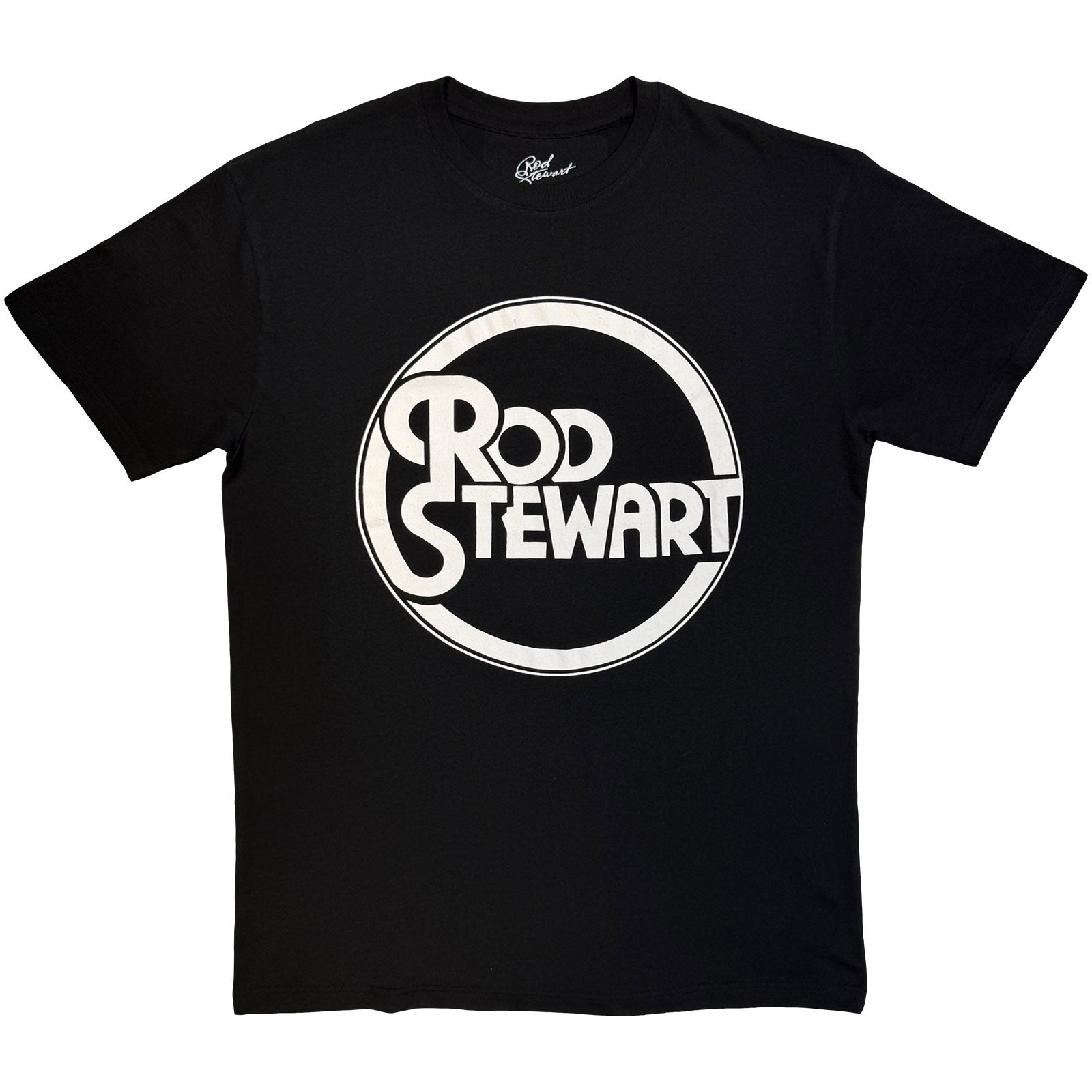 Rod Stewart: Circle Logo Mono T-shirt – officielt merchandise