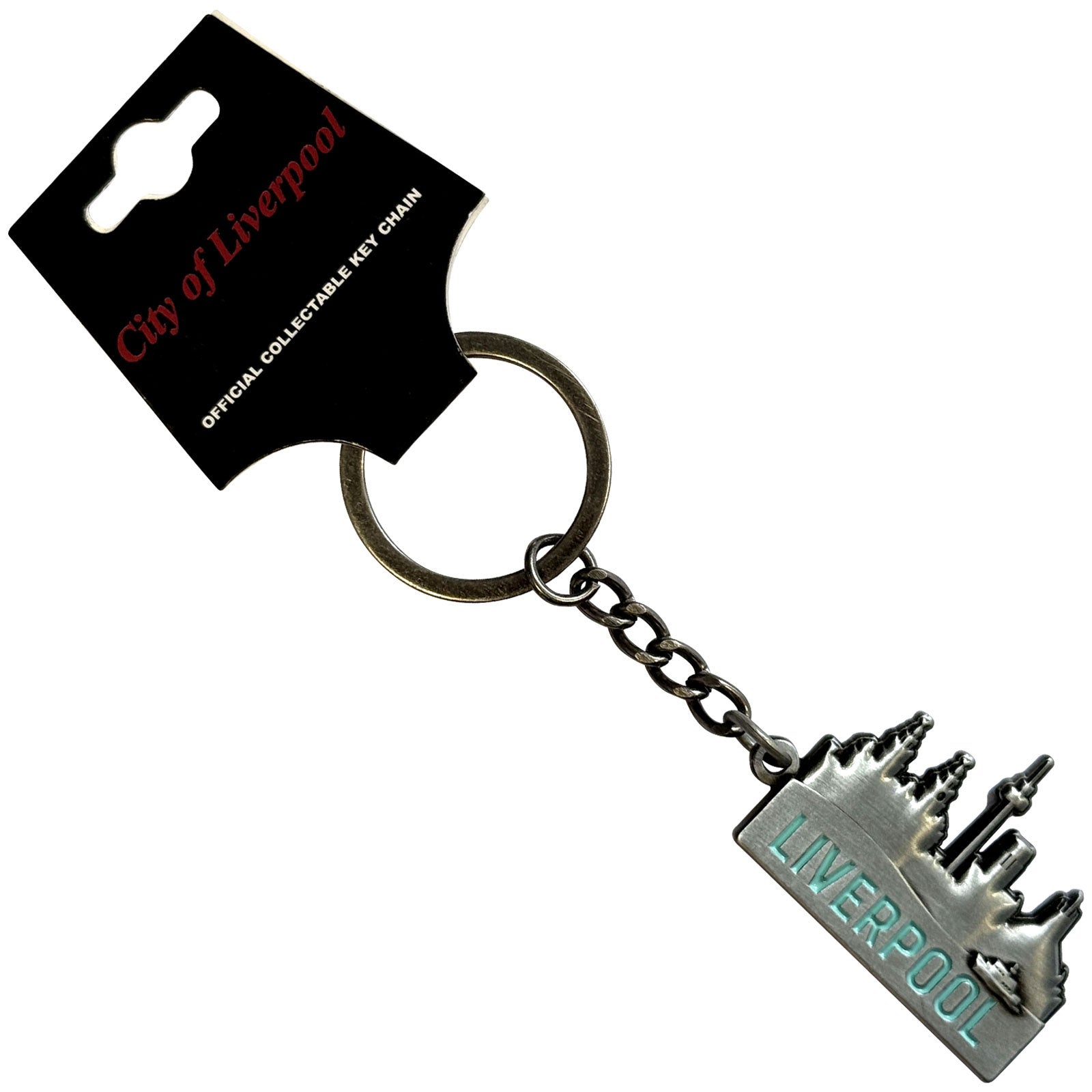 Rock Off: City Of Liverpool Skyline Nøglering – officielt merchandise