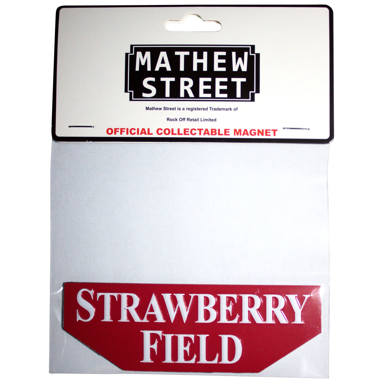 Rock Off: Strawberry Field Embossed Premium Fridge Magnet