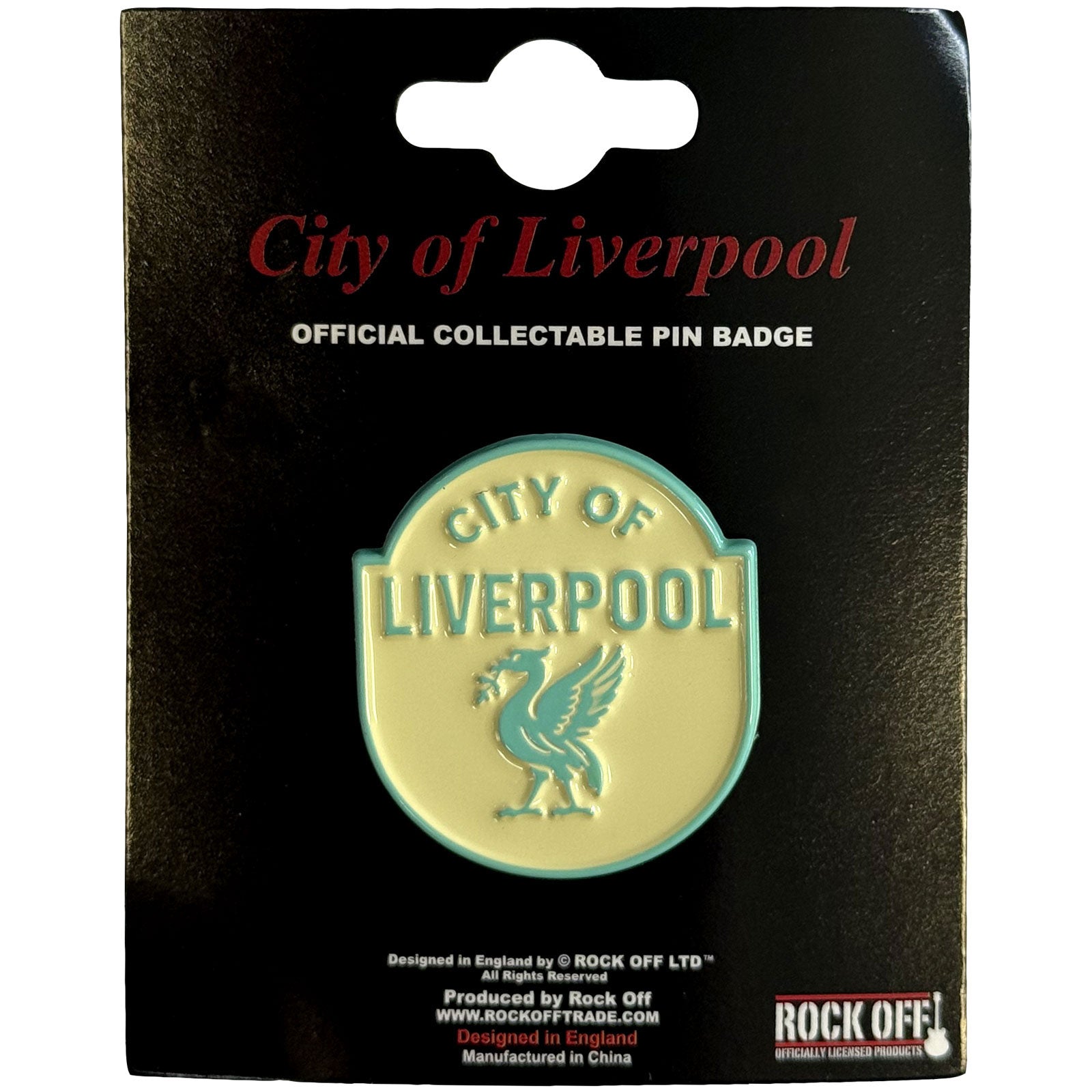 Rock Off: City Of Liverpool Emblem Cyan Pin badge – officielt merchandise