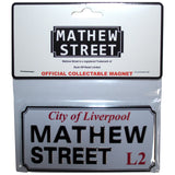 Rock Off: Mathew Street Liverpool Sign Embossed Premium Fridge Magnet