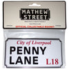Rock Off: Penny Lane Liverpool Sign Embossed Fridge Magnet (Die Stamping)