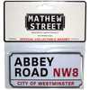Rock Off: Abbey Road NW London Sign Embossed Fridge Magnet (Die Stamping)