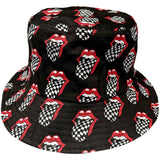 The Rolling Stones: Checker Tongue Pattern Cap – officielt merchandise