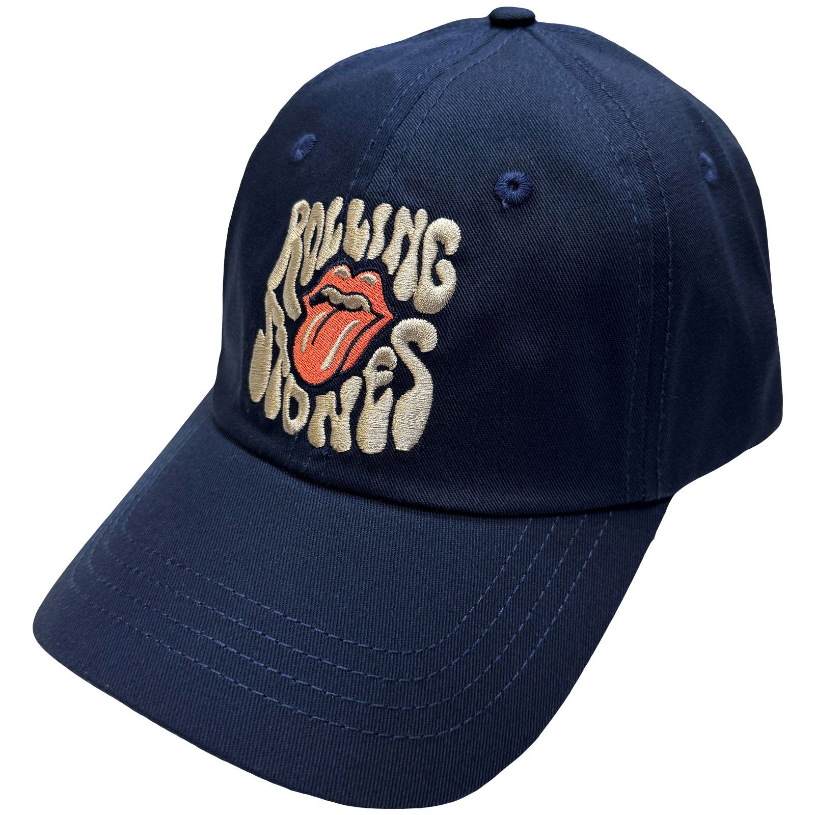 The Rolling Stones: Swirl Tongue Logo Cap – officielt merchandise