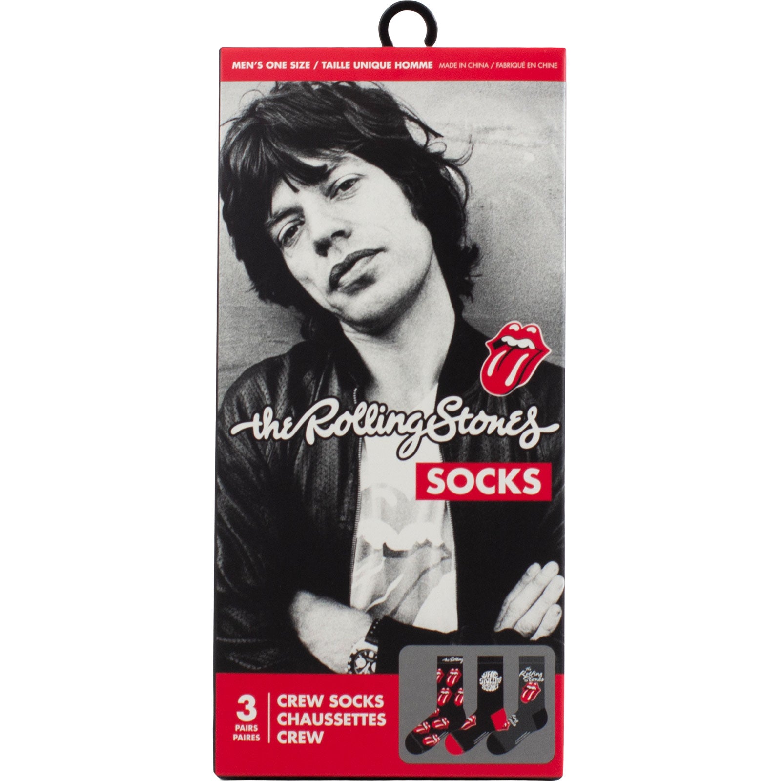 The Rolling Stones: Logos (Multicolour) (UK Size 6.5 - 11) Strømper – officielt merchandise