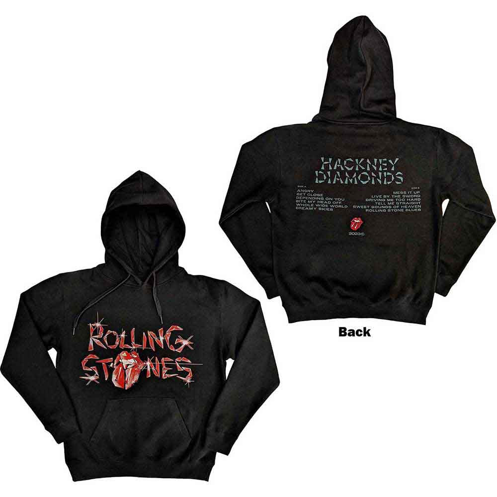 The Rolling Stones: Hackney Diamonds Glass Logo Hoodie – officielt merchandise