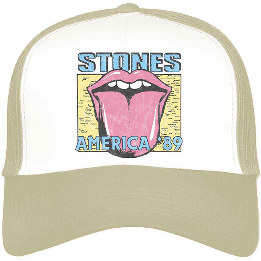 The Rolling Stones: America '89 Tour Map Cap – officielt merchandise