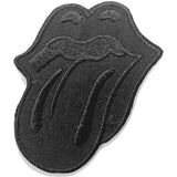 The Rolling Stones: Classic Tongue Black Patch – officielt merchandise