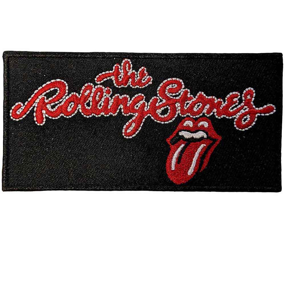 The Rolling Stones: Script Logo Patch – officielt merchandise