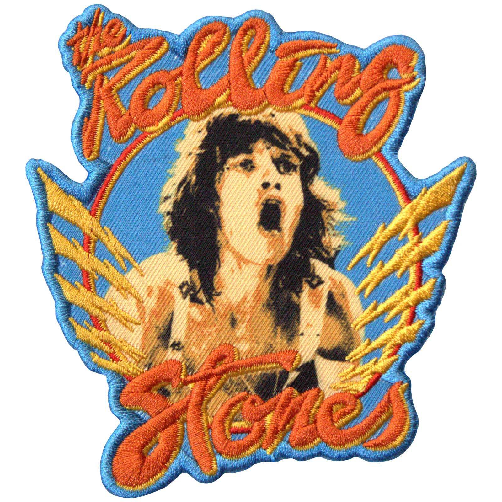 The Rolling Stones: Mick & Orange Logo Standard Patch