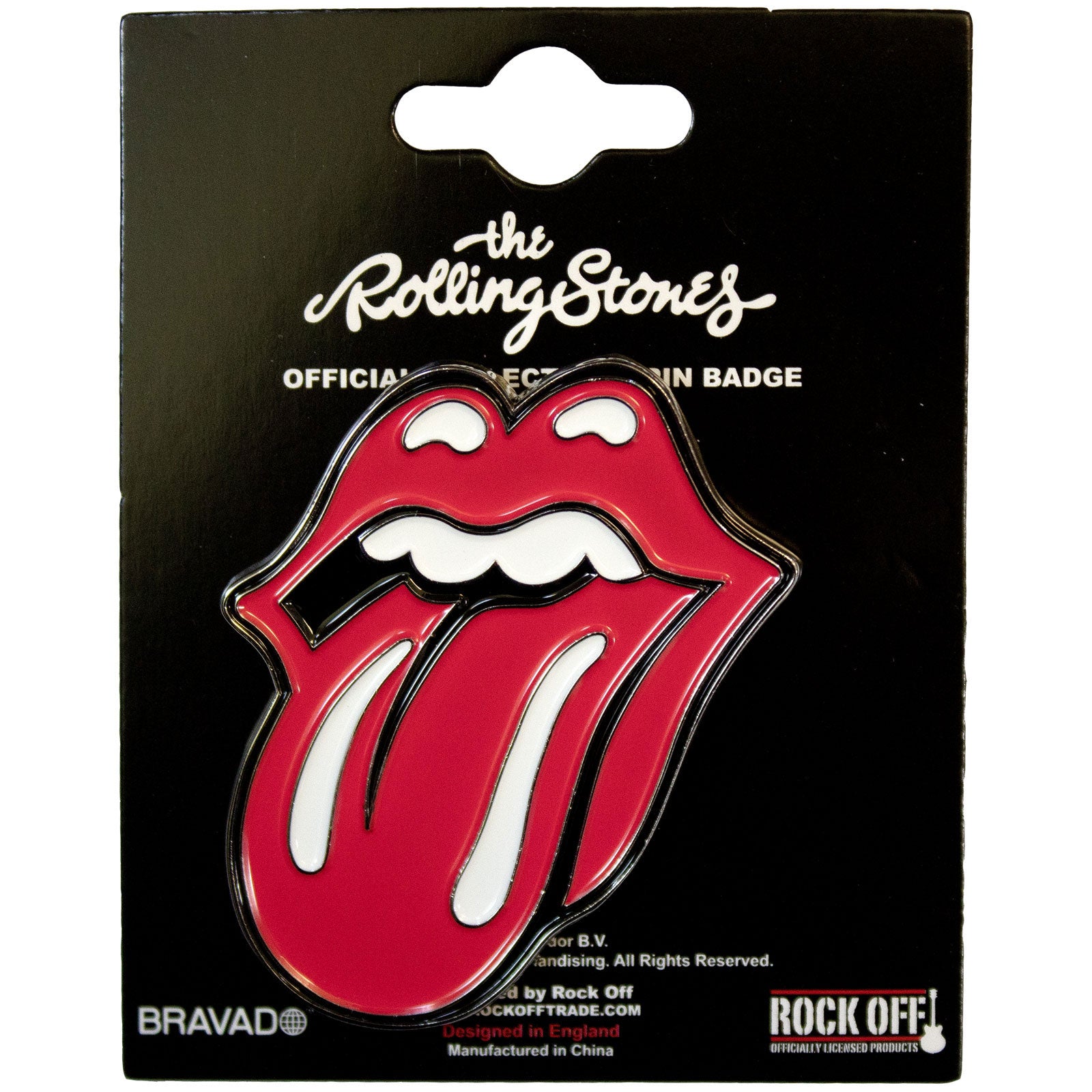The Rolling Stones: Classic Tongue Large Pin Badge