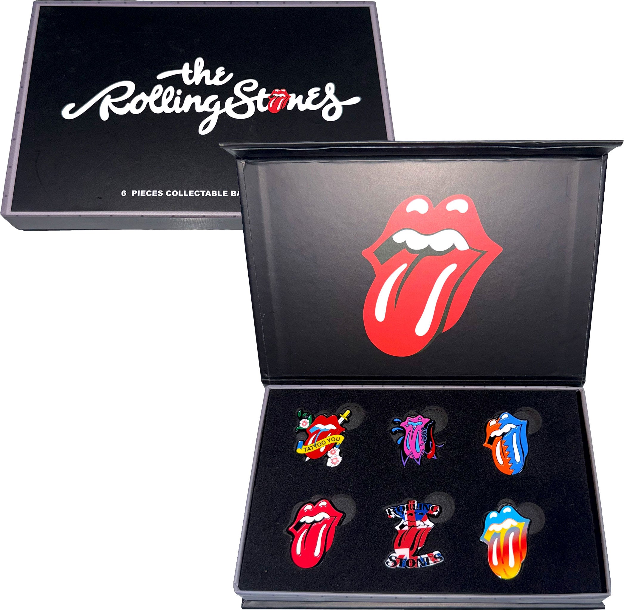 The Rolling Stones: Tongues Evolution 1 Pin Badge Set