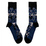 The Rolling Stones: Blue Tongues (UK Size 7 - 11) Strømper – officielt merchandise