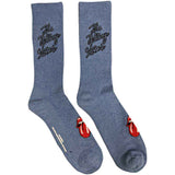 The Rolling Stones: Script Logo (Tie - Dye Effect Blue) (UK Size 7 - 11) Strømper – officielt merchandise