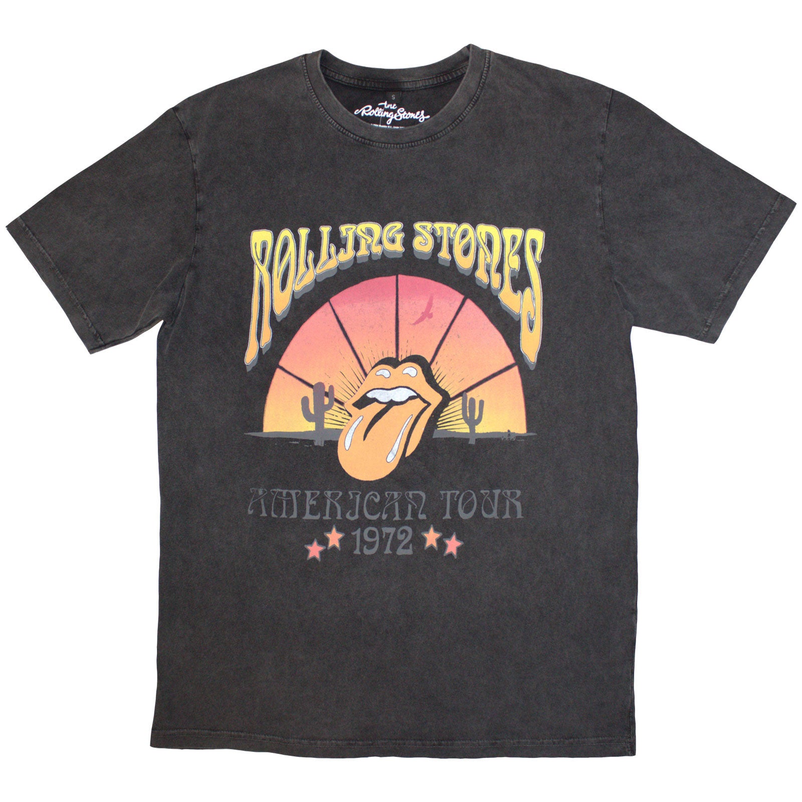 The Rolling Stones: Desert '72 Stone Wash T-Shirt (Wash)