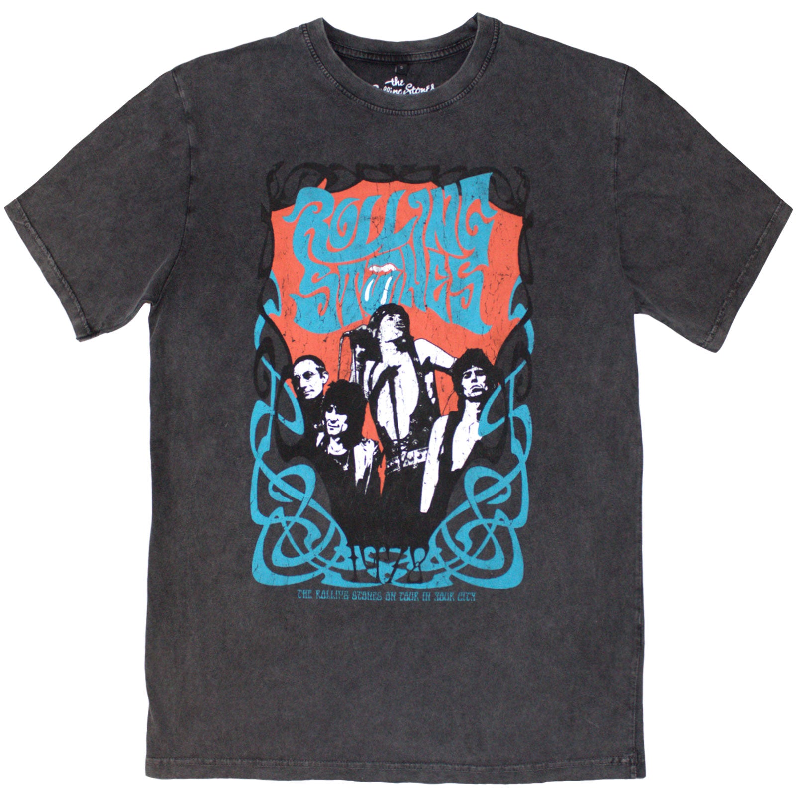 The Rolling Stones: Psych Montage Stone Wash T-Shirt (Wash)