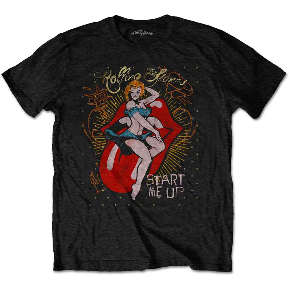 The Rolling Stones: Start me up T-shirt – officielt merchandise