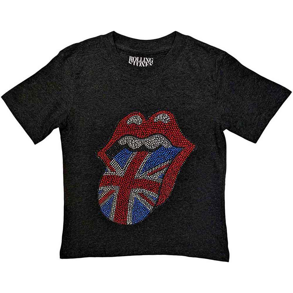 The Rolling Stones: British Tongue (Embellished) T-shirt – officielt merchandise