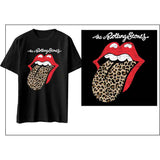 The Rolling Stones: Leopard Print Tongue T-shirt – officielt merchandise
